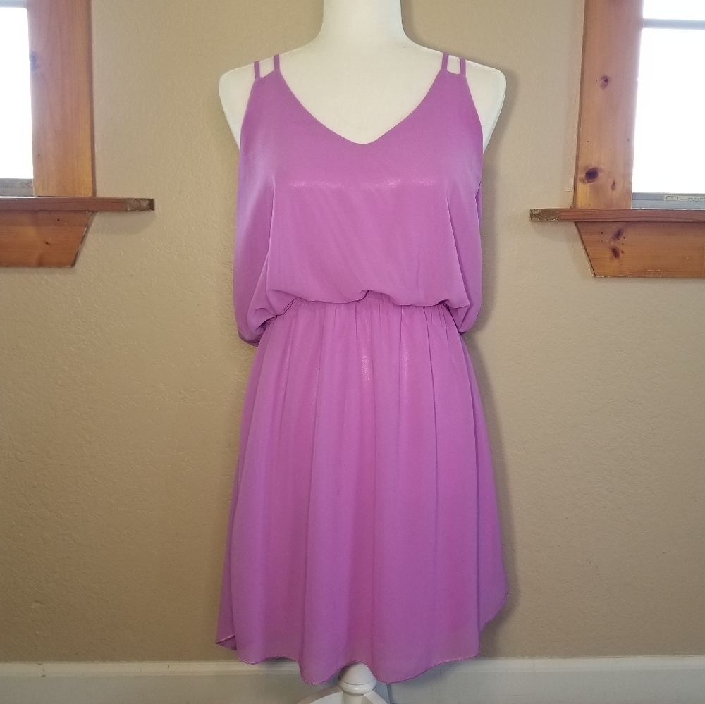 Maude Purple Blouson Dress